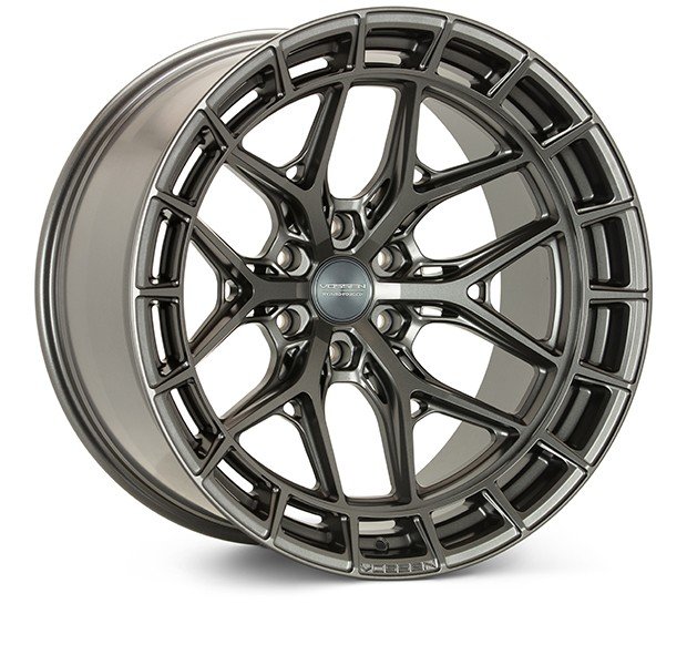 angled hfx 1 matte gunmetal vossen hybrid forged wheel 6 lug